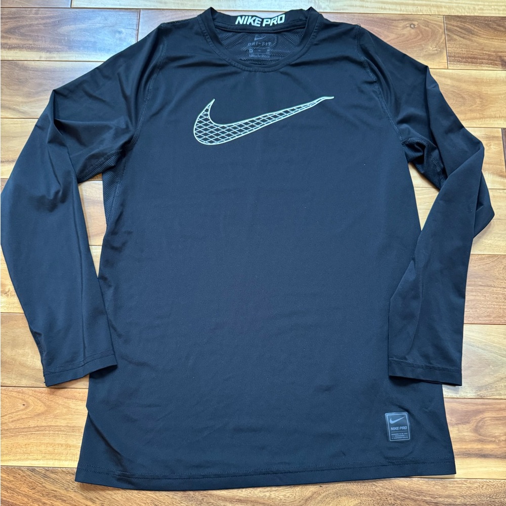 Nike Pro Dri-Fit Black Long Sleeve Tees Athletic Performance